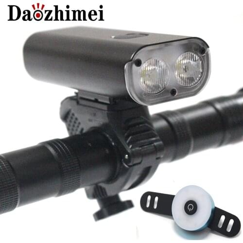 Powerful 5200mAh Bike Light USB Rechargeable Powerful Bike Headlight 2T6 LED Flashlights Front Lights with Taillight
