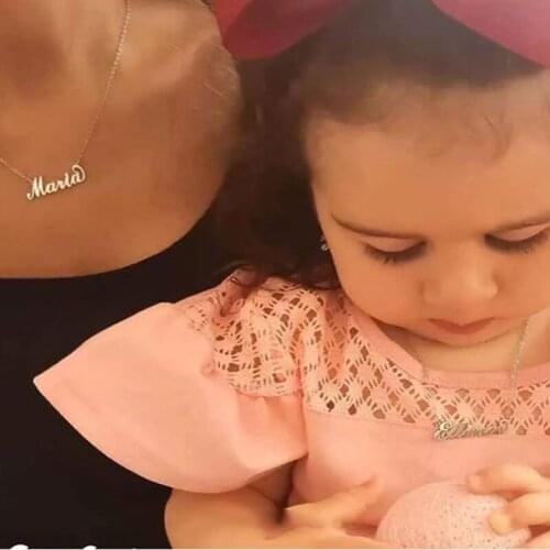 Private Custom Childrens Name Necklace Personalized Letter Lucky Numbers Pendant For Girls Boys Mother Festival Jewelry Gifts