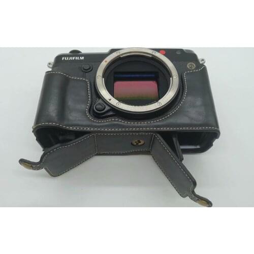 PU Leather Half-shell Protective Sleeve For Fuji GFX50S Camera Bag Fuji GFX50S GFX50R Protective Sleeve