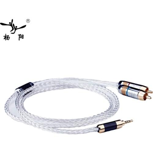 YYAUDIO Silver Plated Hifi 2.5mm TRRS Balanced to 2 RCA Male Cable For Astell&Kern AK100II,AK120II,AK240, AK380,AK320,DP-X1