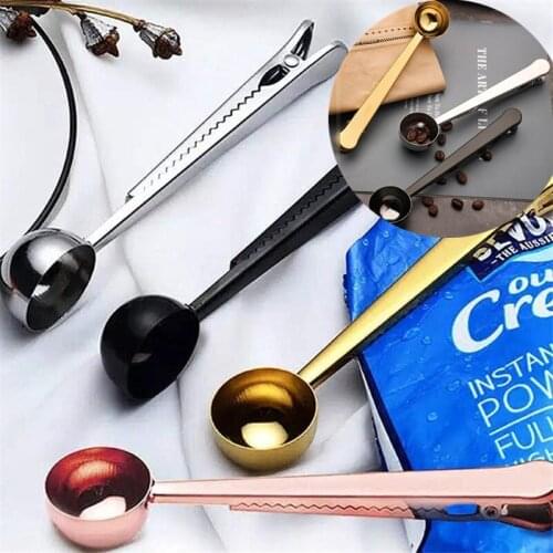 Stainless steel with spoon multi-purpose kitchen supplies coffee spoon stainless steel Measuring Cup spoon ice cream scoop spoon