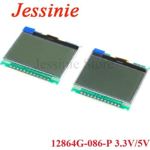 LCD Display Module LCD Screen Board COG 12864G White 128X64 12864G-086-P SPI 3.3V/5V UC1701X