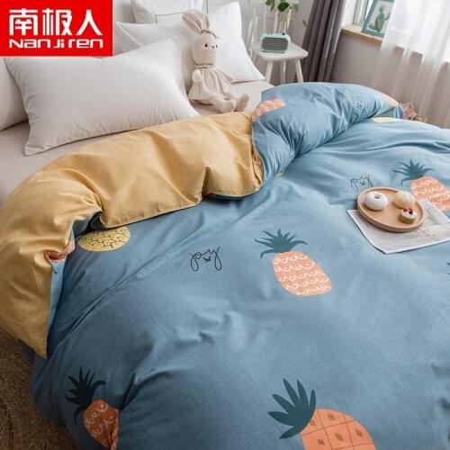Nanjiren Pure Cotton Duvet Cover One-Piece 150x200x230 Double 1.8 X2.0 Summer Children Single All Cotton Quilt Cover bed