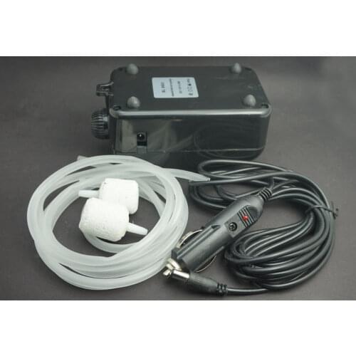 Adjustable Aqua 2 outlet Air Pump Aquarium Water Fish Tank Oxygen & Car Charger