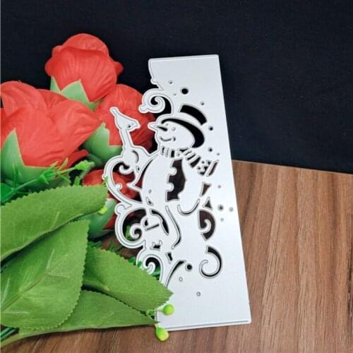 Christmas Snowman and Bird Frame Metal Cutting Dies Greeting Card Stencil DIY Scrapbooking Album Paper Template Mold Embossing