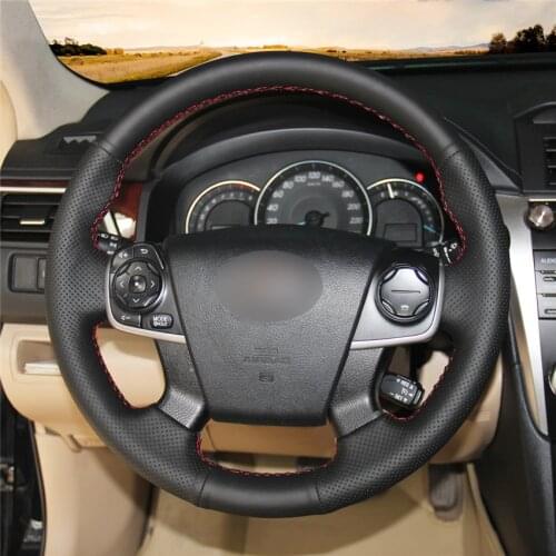 DIY Anti-Slip Wear-Resistant Steering Wheel Cover For Toyota Camry 2011- 2014 Car Interior Decoration