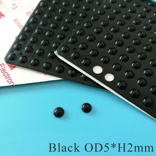 200pcs 5mm*2mm Self adhesive soft anti slip bumpers silicone rubber feet pads great silica gel shock absorber