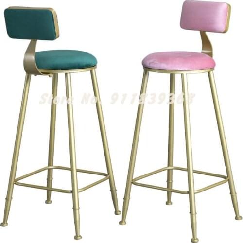 Nordic Bar Chair Bar Stool High Chair Modern Simple Desk Stool Bar Table Chair Iron Bar Chair High Stool Bar