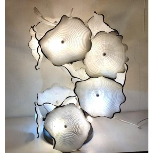 Nordic Decor Home Glass Indoor Lighting Living Room Led Floor Lamp Flower Art Sculpture Standing Lamp Table Lamp for Bedroom