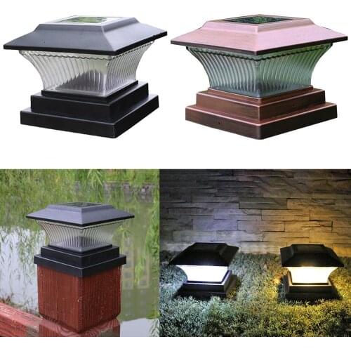 Solar Power LED Pillar Lamp Outdoor Garden Fence Lamp Yard Post Cap Lights Waterproof LED Solar Lamps Path Lights