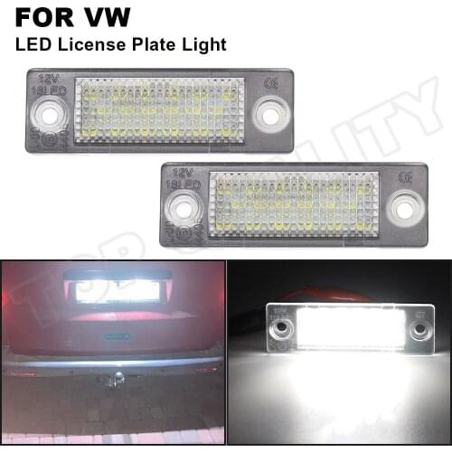 LED License Number Plate Light Lamps For VW Passat B5.5 B6 Caddy MK3 Golf Plus MK4 MK5 Transporter T5 T6 Touran MK1 Jetta Syncro