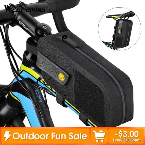 WEST BIKING Frame Bike Bag Front Saddle Bags Rear Seatpost Basket Waterproof Bicycle Pannier Case MTB Road Cycling Accessories