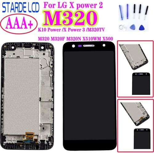 For LG X Power 2 / K10 Power / X Power 3 M320TV M320 M320F M320N X510WM X500 LCD Display Touch Screen Digitizer For X5 2018 LCD