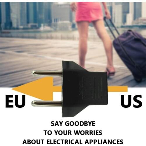 1/3/5 Pcs Power Plug Adapter US To EU Euro Europe Plug Power Plug Converter Travel Adapter US To EU Adapter Electrical Socket