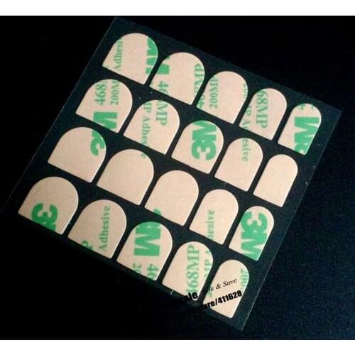 10pcs (20 sheets/pcs) False Nail Adhesive stickers, Manicure Fake Nail Art Beauty 3M468MP Material Double Sided Adhesive Sticker