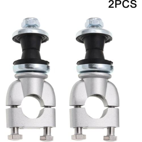 2 Pcs 7/8" Silver Aluminum Motorcycle Handlebar Risers 22mm Handle Bar Mount Clamps For Dirt Pit Bike Motorbike