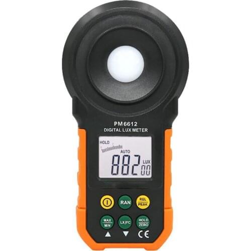 2000 Counts 0-200000 Lux/0-20000FC Digital Lux Light Meter Lumenmeter Lux/FC Meters Luminometer with Auto Manual Range, Max/Min