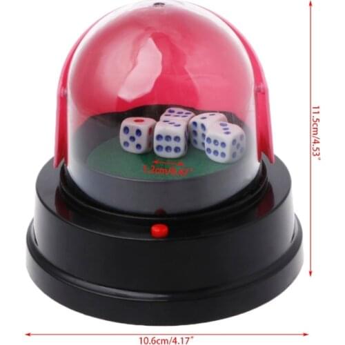 2021 New Automatic Dice Roller Cup Battery Powered Pub Bar Party Game Play With 5 Dices