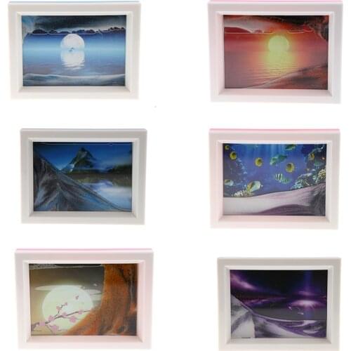 3D Dynamic Hourglass Floating Liquid Motion Bubbler Timer Flowing Sand Drawing