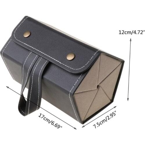 5 Slots Foldable PU Leather Sunglasses Eyeglasses Travel Organizer Case Multiple Hanging Eyewear Holder Display