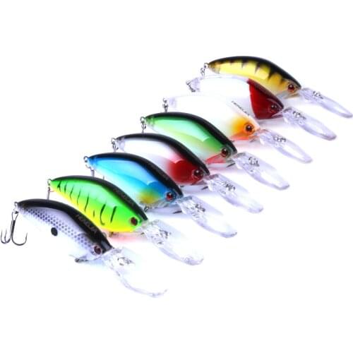 8Pcs 10cm 18g CrankBait Fishing Lure Swim Colorful Fishing Plastic Lifelike Artificial Bait Fishing Tackles hard floating