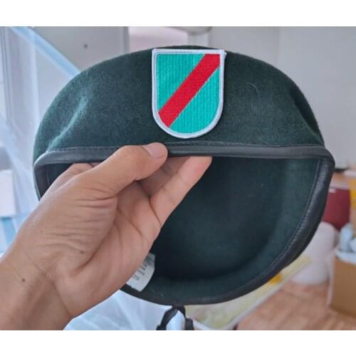 United States US Army 6th Special Forces Group Wool Green Beret INSIGNIA Military Hat