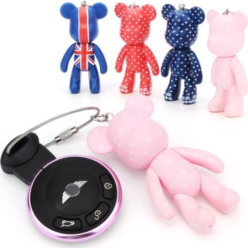 Car Popobe Bear MOMO Keychain Keyring Bomgom Gloomy Bear Ornaments Pendant For Mini Cooper Clubman Countryman Car Accessories