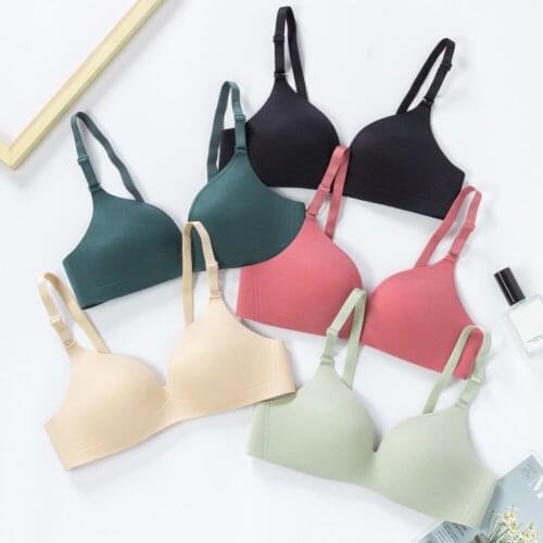 Seamless Bras for Women Push Up Bras No Wire Brassiere A B Cup Underwear Sexy Bra Three Quarters(3/4 Cup) Lingerie