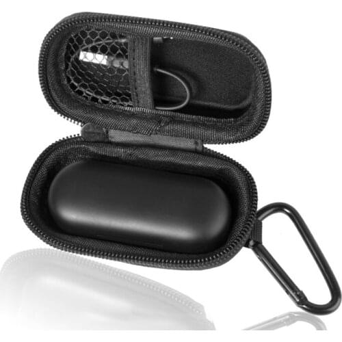 Earbud Case Mini Earphone Carrying Case Holder Storage Bag Organizer for Earbuds Wall Charger USB Adapter Cable with Carabiner