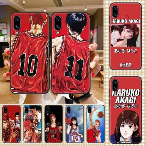 Anime SLAM DUNK Phone case For Huawei Honor 6 7 8 9 10 10i 20 A C X Lite Pro Play black tpu bumper trend cell cover luxury cover