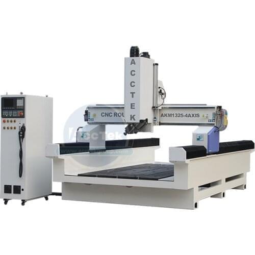 Jinan ACCTEK 4 axis cnc router 1300*2500 woodworking machine