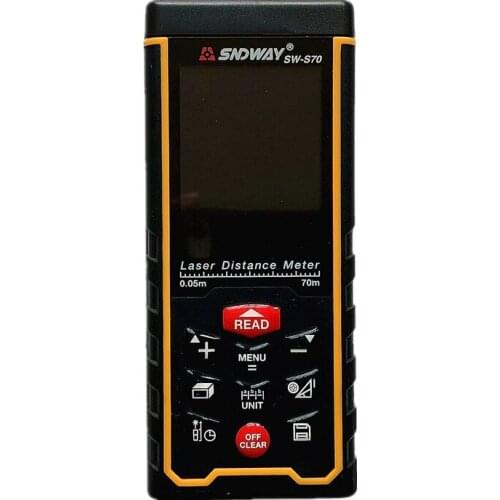 SNDWAY Laser distance mete Laser rangefinder range finder Digital Tape USB Color display Rechargeabel 70M SW-S70