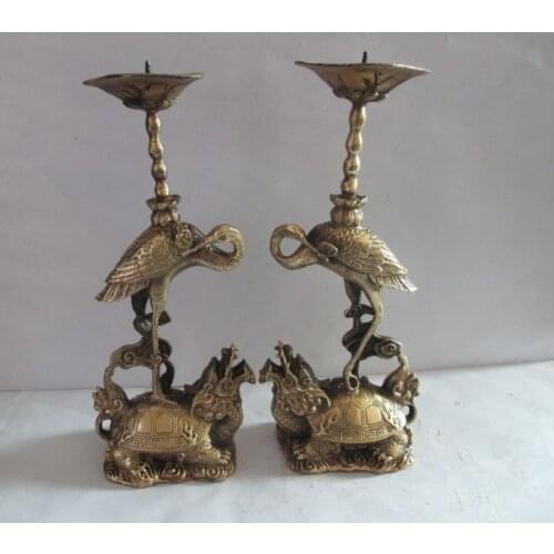 Palace restoring ancient ways copper lamp eternal longevity turtle. Red-crowne