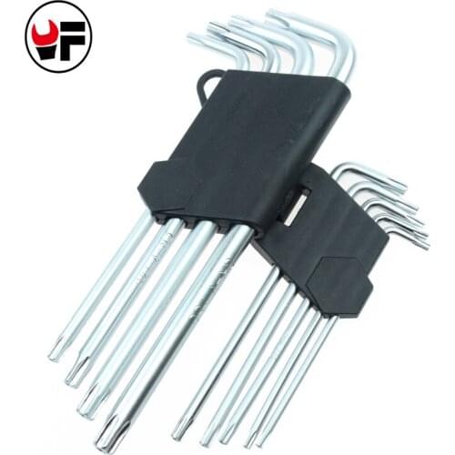 9PCS/Set Double Ended Hex key tool Allen Wrench Set Pozidriv Torx Multifuctional Spanner Hex Key Set Random color DAL010