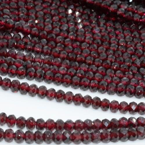 Natural Pyrope Garnet Faceted Rondelle Beads 2x3mm,3x4mm