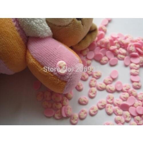 RC117-2 30pcs Cute Pink Cameo Shape Nail Resin Decoration Outlooking