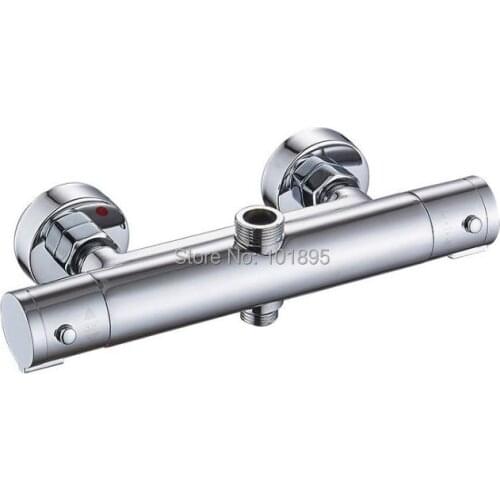 Chrome Plated Up and Down Wayout of Brass Material Thermostatic Shower Tap