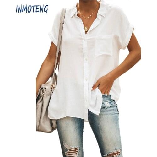 INMOTENG Short Sleeve Blouses