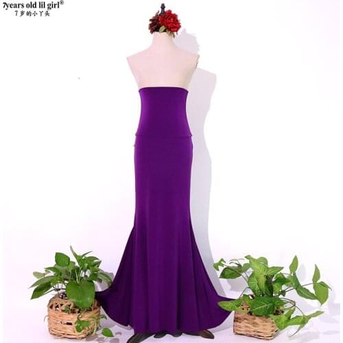 Spanish Flamenco Dance Practice Dress Skirt Multilayer Women Wear Fishtail 1DTT37