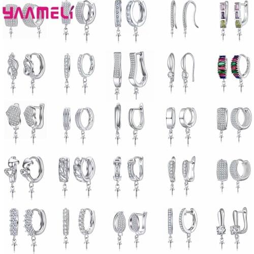 925 Sterling Silver Earring Hooks Accessories for Jewelry Earrings Making DIY Handmade Women Cubic Zirconia Earrings Gift