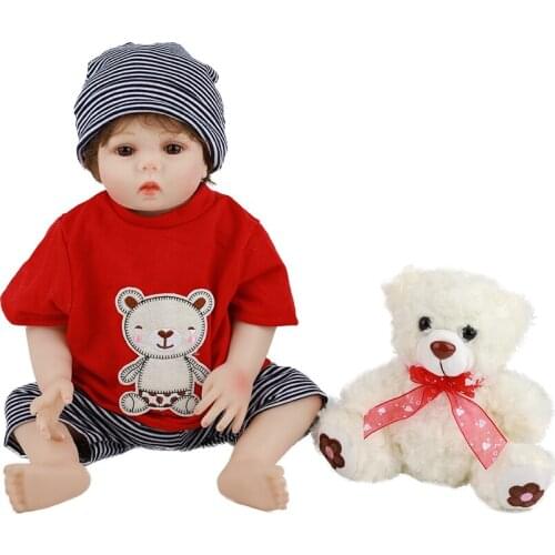 Hoomai reborn Baby doll 18'' cloth Body Lifelike Bebe Reborn Dolls For Children Birthday Gift Toy