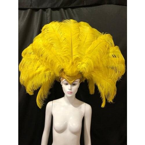 Latin dance Samba accessories Fashion exquisite headdress feathers Delicate dance shows accessories