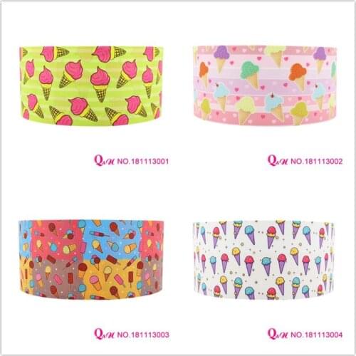 Q&N ribbon 16mm 22mm 25mm 38mm 50mm 75mm ice cream grosgrain/FOE ribbon webbing 50yards/roll for headband