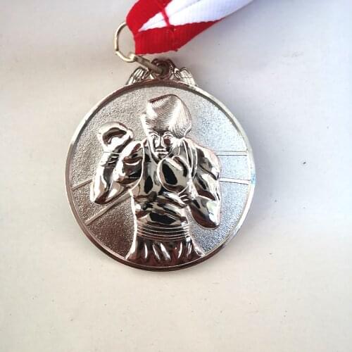 Boxing Match Medal Gold Silver Bronze Motion, Honor Communication Ability/self-confidence Developing 6.5 cm
