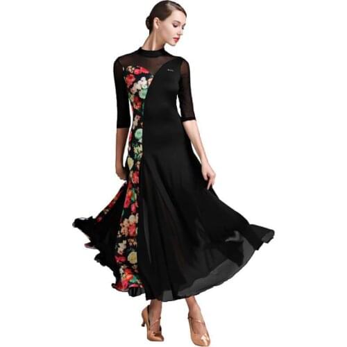 Layered Maxi Ballroom Dress with Flowers 226-681
