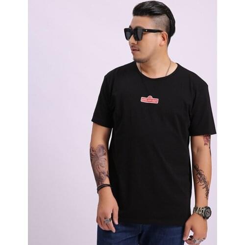 Extra XL Menswear Large Size Mens Business Leisure Oversized Short Sleeved Printed T Shirt Male Fat Plus Size Men Clothing
