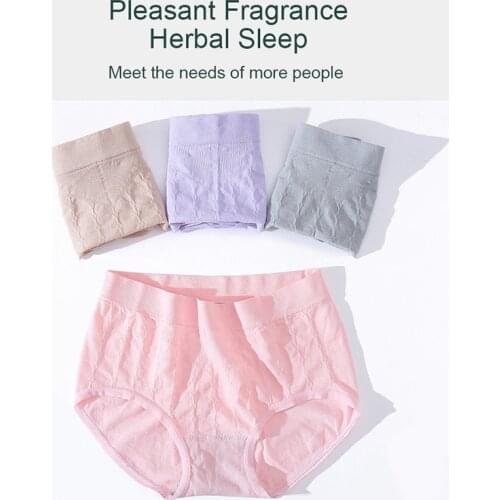 New Lavender Moisturizing Essence WomenS Underwear Mid-Waist WomenS Underwear Moisture-Guiding Pants Seaweed Antibacterial 5 B