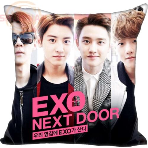 New Arrival EXO Pillowcase Wedding Decorative Pillow Case Customize Gift For Pillow Cover 35X35cm,40X40cm(One Sides)