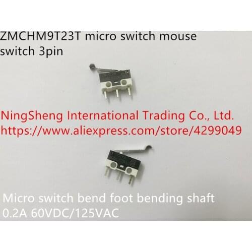 Original new 100% ZMCHM9T23T micro switch mouse switch 3pin bend foot bending shaft 0.2A 60VDC/125VAC