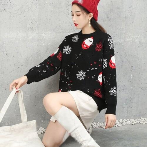 Autumn Sweaters Fashion Ladies Jumper Sweater Pullover Tops Coat Christmas Winter Women Warm Clothing